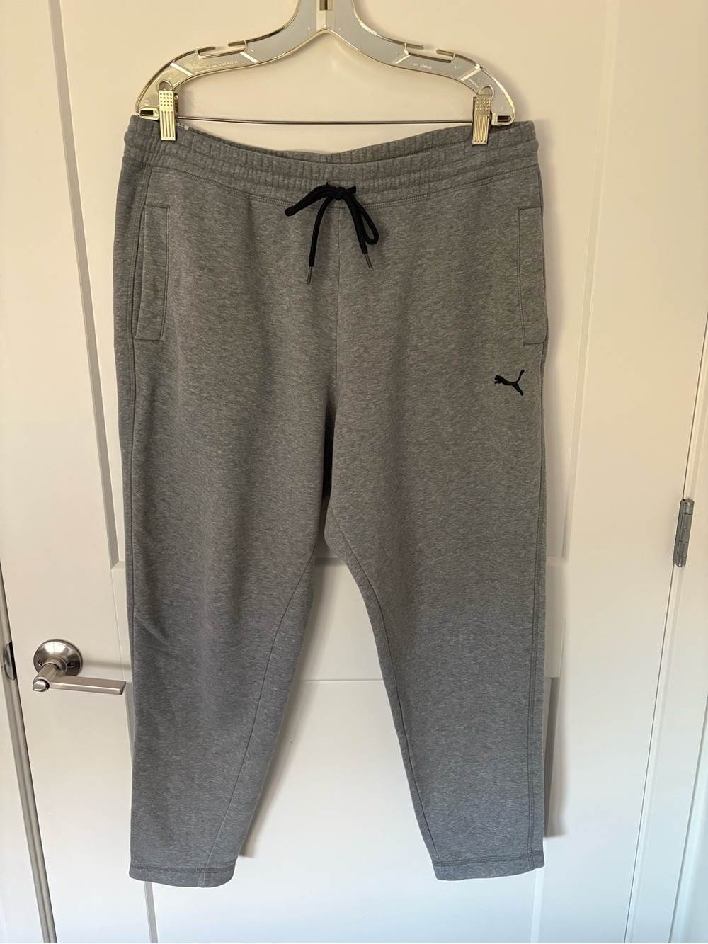 Puma Gray Sweatpants with Black Drawstring